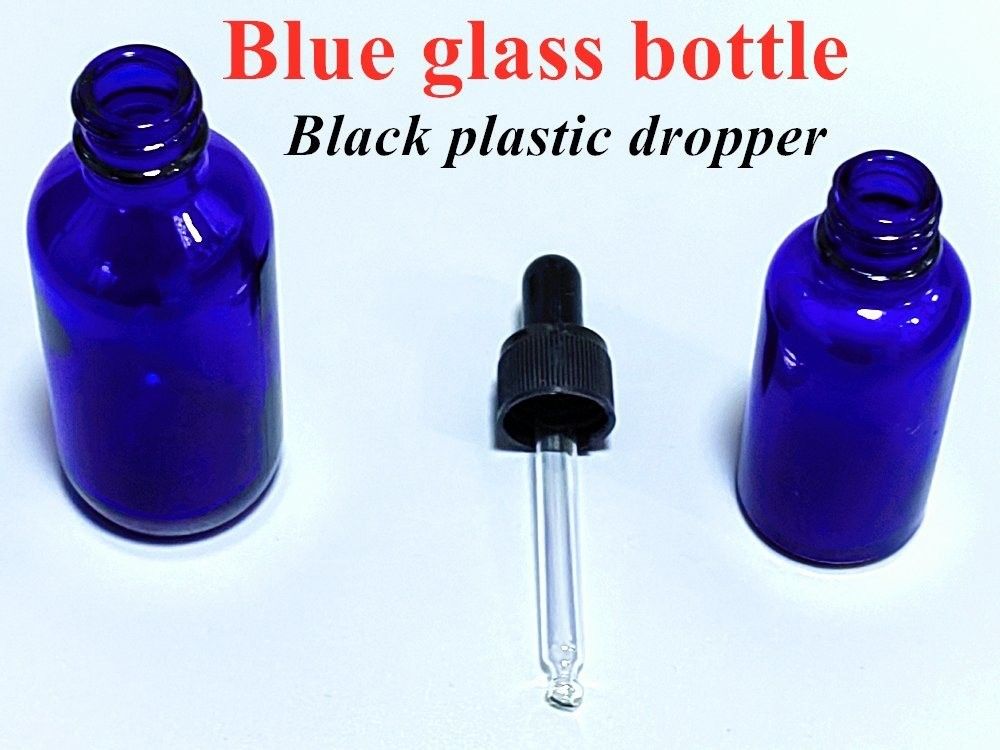 10 ml 20 ml 30 ml 50 ml Leere Boston Runde Kosmetik Verpackung Leere Blaue ätherische Öl Glas Tropffflasche mit Tropfkappe