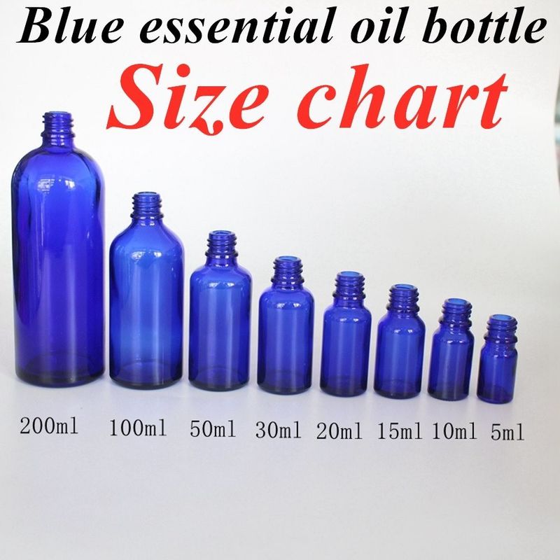 20 ml 30 ml ätherisches Öl Serum Hautpflege kosmetische Packung Flasche Cobal Blau Glas Tropffflasche mit Tropffflasche