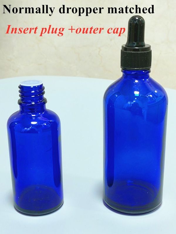 20 ml 30 ml ätherisches Öl Serum Hautpflege kosmetische Packung Flasche Cobal Blau Glas Tropffflasche mit Tropffflasche