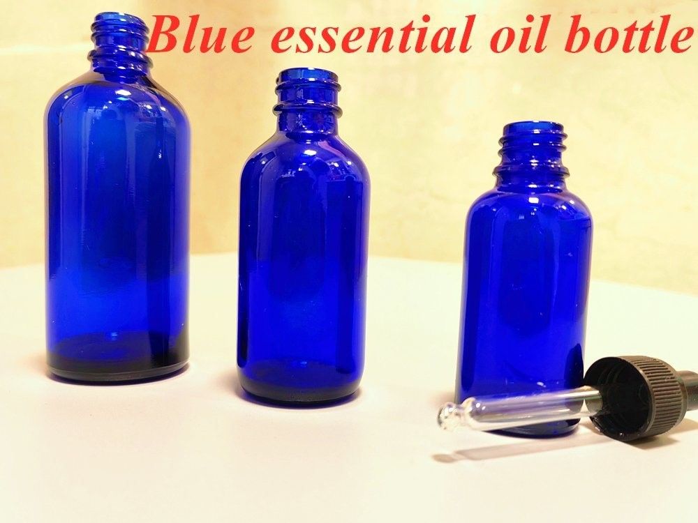 30 ml 50 ml 60 ml Leere runde kleine Kosmetikflasche Blau klares ätherisches Öl Glas Tropffflasche Glasflasche