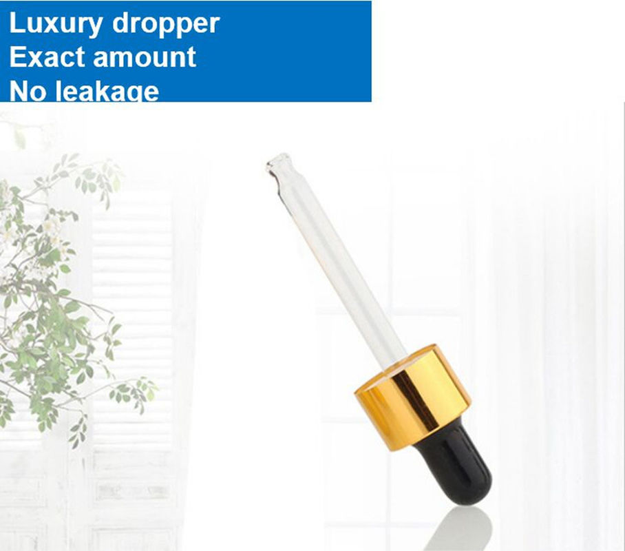 20 ml 30 ml 50 ml Leere Wiederverwendbare Elektroplattierung Gold Kosmetik Verpackungserum Hautpflege ätherisches Öl Glas-Tropffflasche