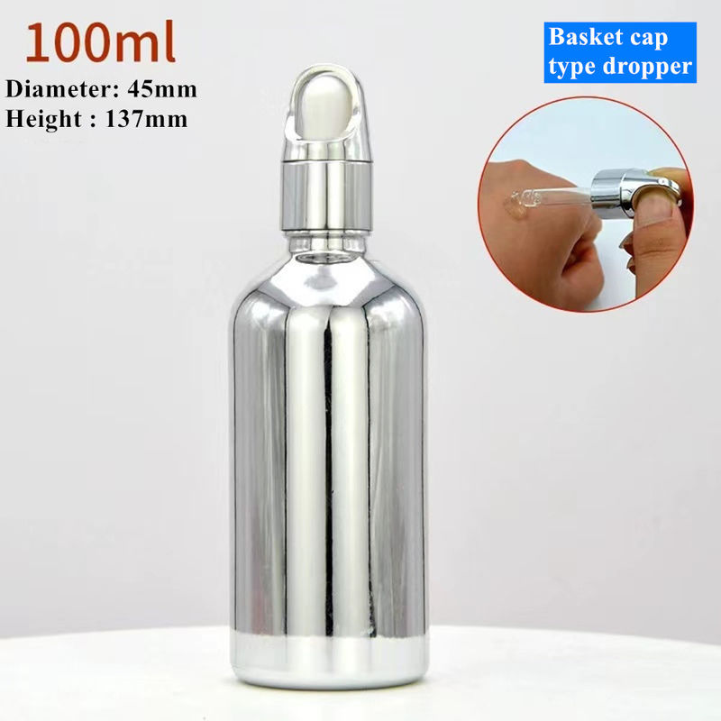 10 ml 20 ml 30 ml 50 ml Elektroplatten Goldfarbe Luxus-Kosmetik Verpackung Glas-Tropffflaschen für den Einsatz von ätherischen Ölen