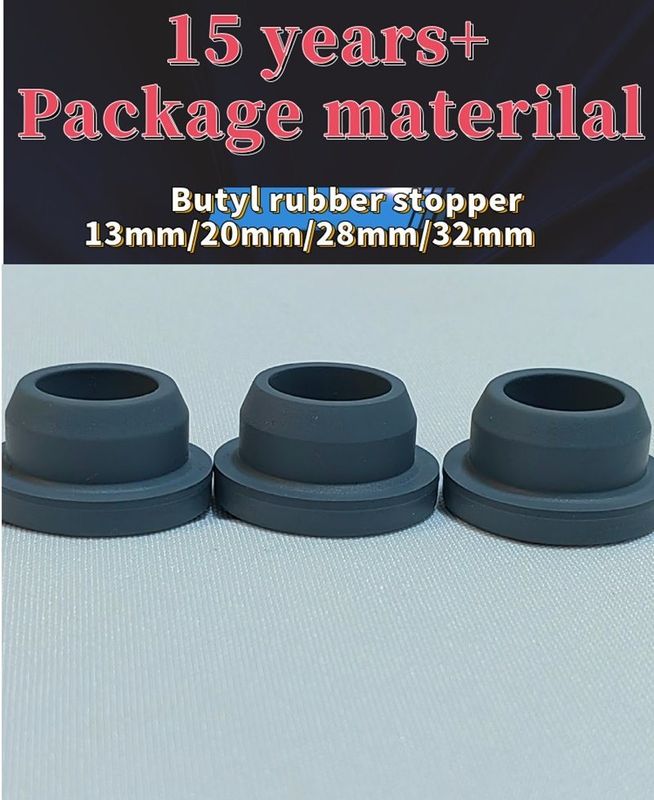 13mm 20mm 28mm 32mm Graues Silizium Medizinisches Glas Injektionsflaschenverschlüsse pharmazeutische Butylkautschukverschlüsse