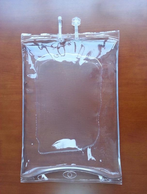 Großvolumen 2000ml 3000ml 5000ml 7mm Veterinärverbrauch Einweg-PVC-Infusionsbeutel mit Doppelanschluss
