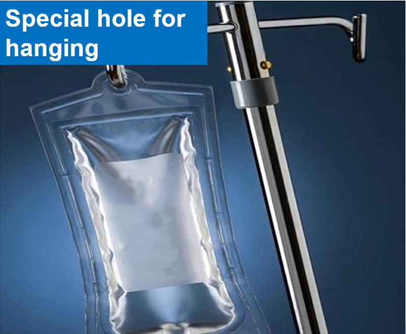 500 ml IV Lösung Medizinisches Flüssigkeitsbeutel Doppelrohr-Infusionsbeutel Nicht-DEHP Leer IV-Beutel Einfachport mit Schmetterlingsdrehung