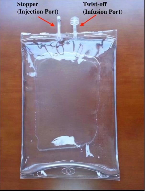 2000 ml 3000 ml 5000 ml Schmetterling Doppelanschluss Abdrehen für Transfusion Einweg-PVC-Infusionsbeutel für Veterinärmedizin
