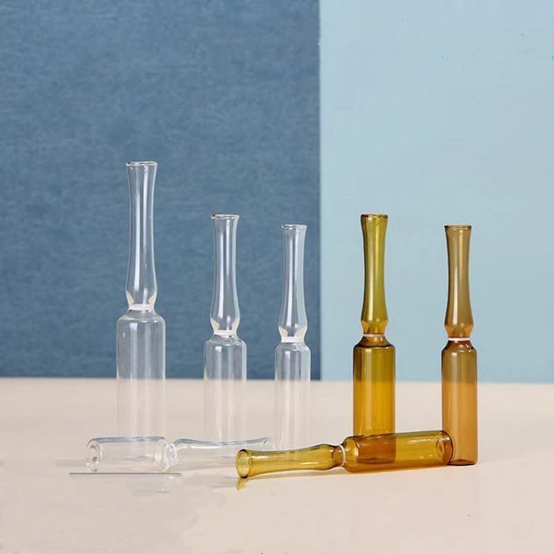 1 ml 2 ml 5 ml ISO-Standard Chinesischer Standard Bernstein Transparente USP Glasampulle Typ I zur pharmazeutischen Injektion