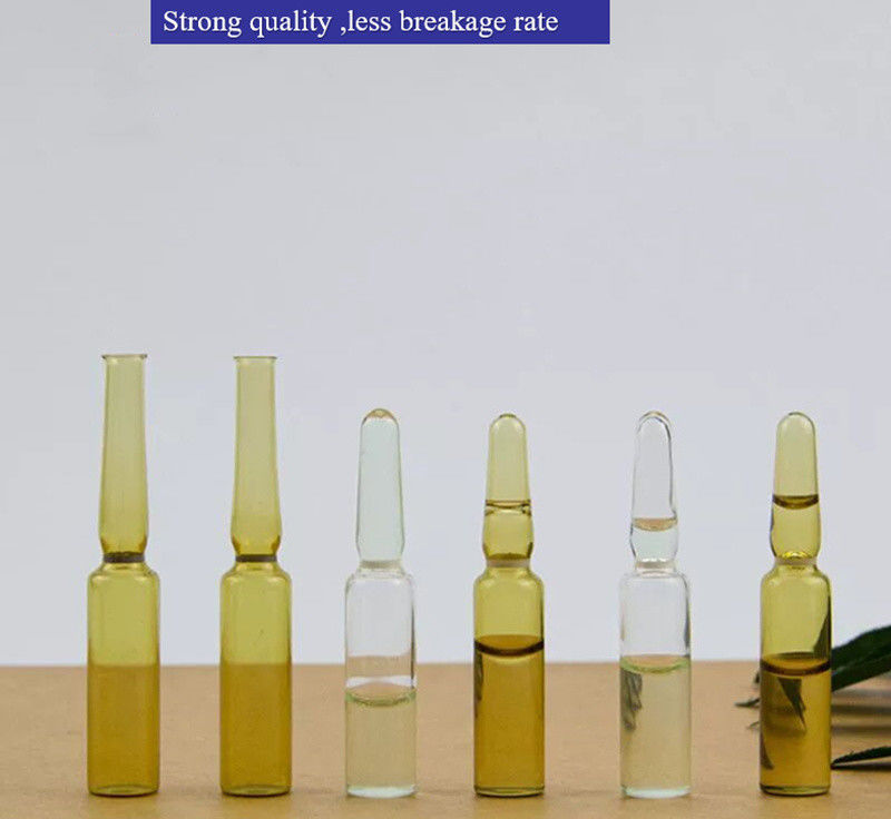 1 ml 2 ml 5 ml 10 ml YBB USP leere Borosilikatglasampullen zur Injektion Transparente Bernsteinglasampulle für Pharmac