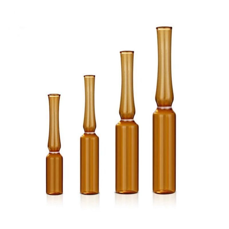 ISO-Standard Durchsichtige Farbstoffampulle aus Bernstein Durchsichtige Ampulle aus Farbstoffampulle Typ C Leere Ampulle