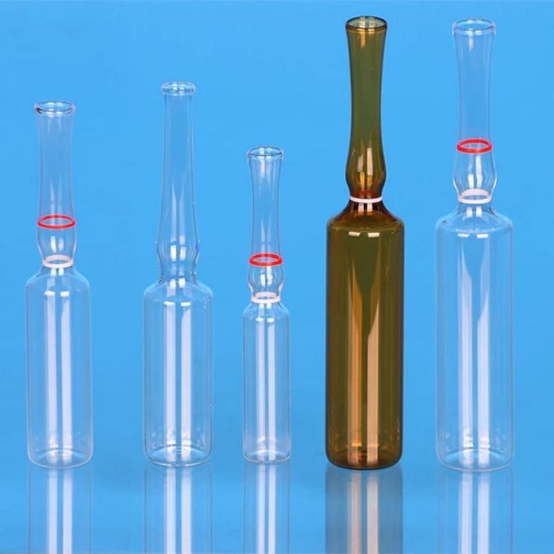ISO-Standard Durchsichtige Farbstoffampulle aus Bernstein Durchsichtige Ampulle aus Farbstoffampulle Typ C Leere Ampulle