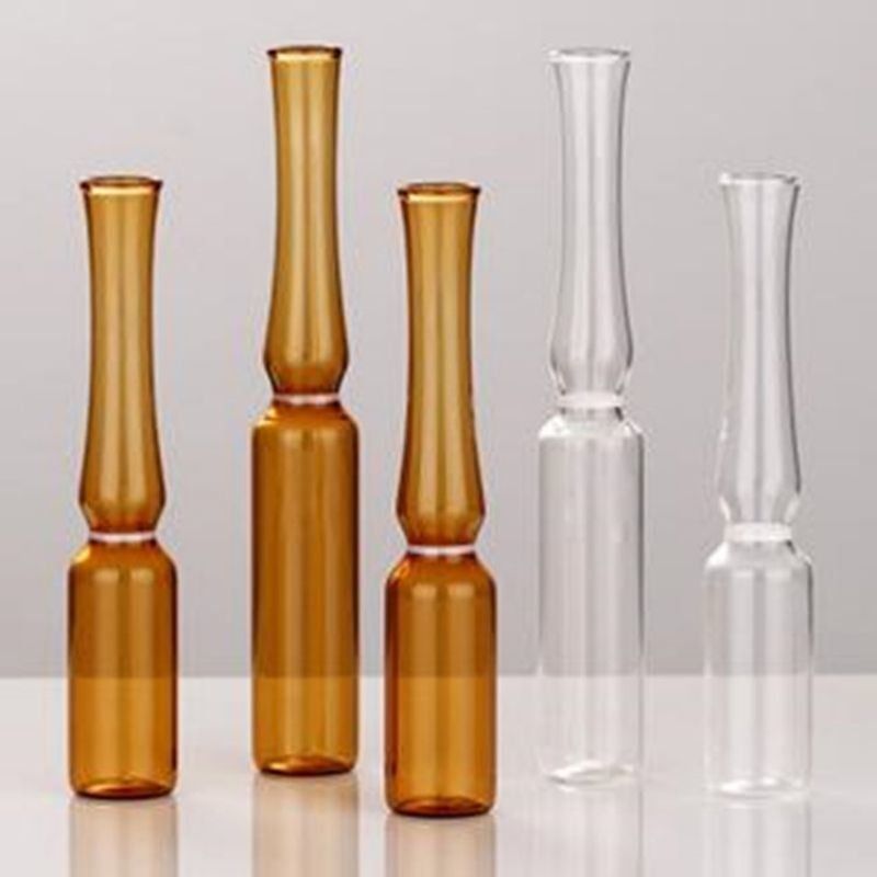 ISO-Standard Durchsichtige Farbstoffampulle aus Bernstein Durchsichtige Ampulle aus Farbstoffampulle Typ C Leere Ampulle