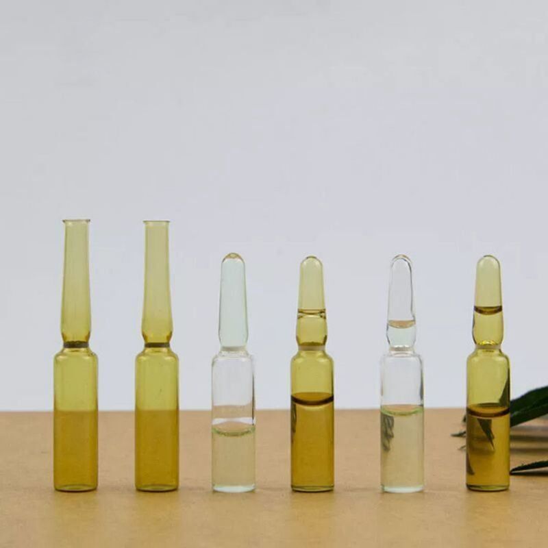 ISO-Standard Durchsichtige Farbstoffampulle aus Bernstein Durchsichtige Ampulle aus Farbstoffampulle Typ C Leere Ampulle