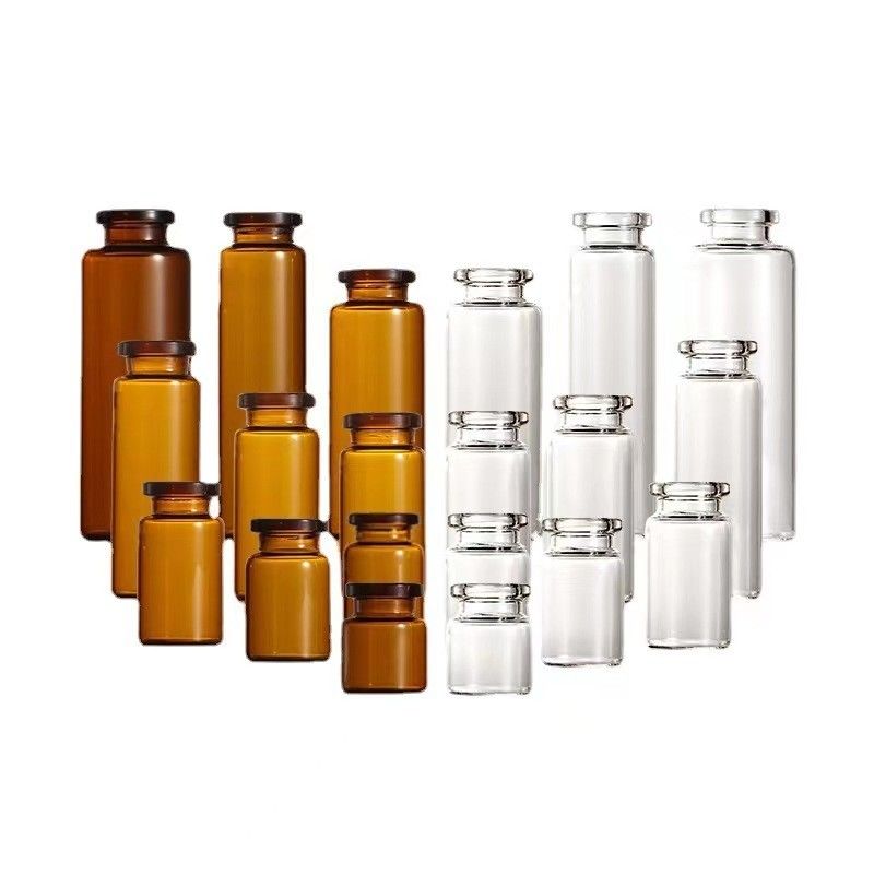 5 ml 7 ml 10 ml klares Bernstein-Borosilikat Impfstoff Glasflasche Tubulare leere Injektion leeres Serum Glas Durchstechflasche