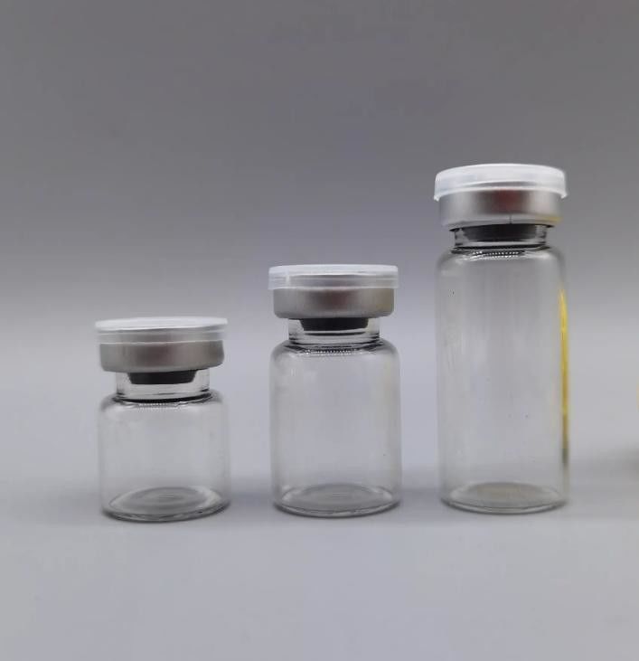 Pharmazie Medizinische Injektionsmittel Sterilglasflaschen 5ml 7ml 10ml 20ml Rohrflasche aus Glas mit Gummiverschluss
