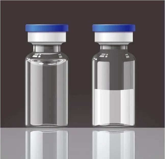 2 ml 5 ml 7 ml Gefriertrocknungsflasche aus Glas, pharmazeutische Tubulare Impfstoffe, klare Bernsteinflaschen aus Glas mit Aluminiumkappe