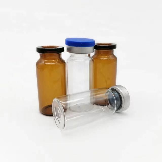 5 ml 7 ml 10 ml Leere Vaccine-Glasflasche mit Krampfadern Steril Tubular Klar Amber Medizinische Injektionsflaschen aus Glas