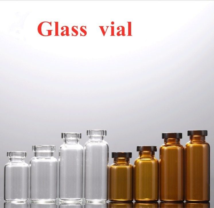 5 ml 7 ml 10 ml klare Bernsteinfarbene Medizin Crimp Top Tubular Steril Injektionsflaschen Glasflasche mit Gummiverschluss