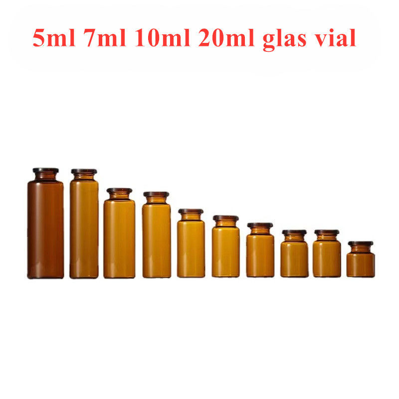 7 ml 10 ml Klares Bernsteinfarmazeutische Sterile Injektionsmittel Tubulare sterile leere Glasflaschen zur medizinischen Anwendung Antibiotika