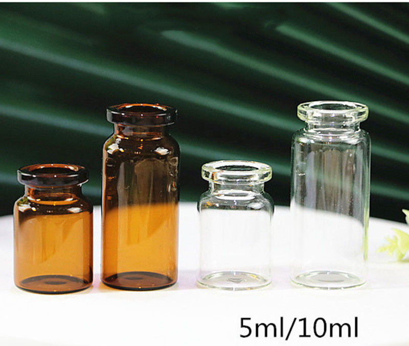 Formgebundene Flasche aus Glas Typ I Medizinische Flasche aus Glas 10 ml mit Gummiverschluss
