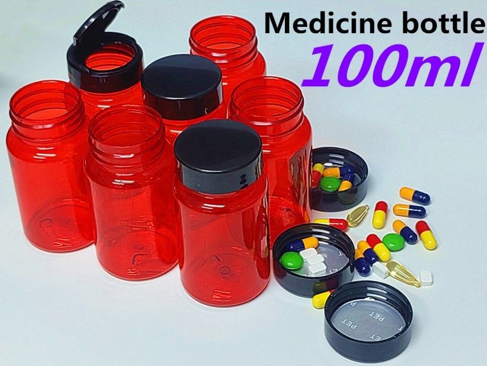 100 ml Tierarzneimittel Rot Arzneimittel verschreibungspflichtige Pille Behälter Flasche Nahrungsergänzungsmittel Kapsel Protein Medikament Flasche