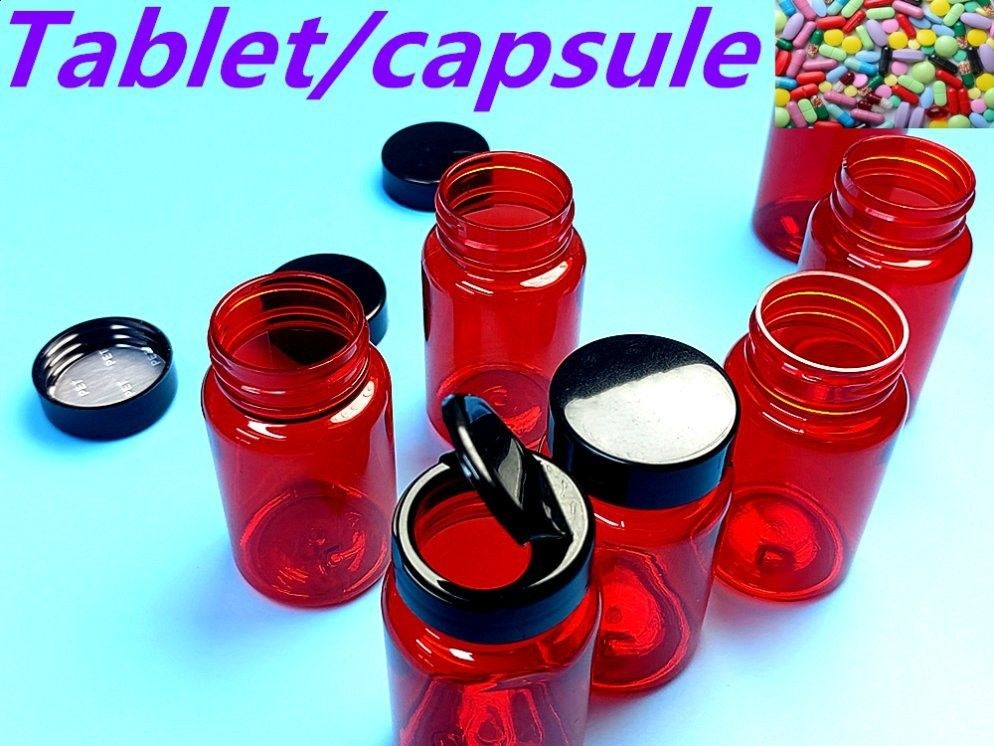 100cc 150cc PET Plastikkapsel Flasche Medizin Pille Vitamintablette Flasche Behälter Plastikpille Kapseln Flasche