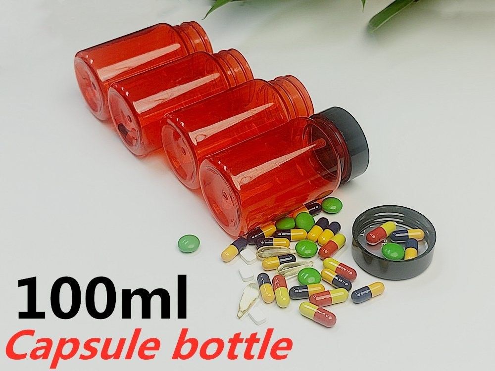 100 ml 150 ml PET-Pharmazeutische Flasche Vitaminkapsel Tablette Pille Ergänzung Kunststoffkapsel Medizinflasche