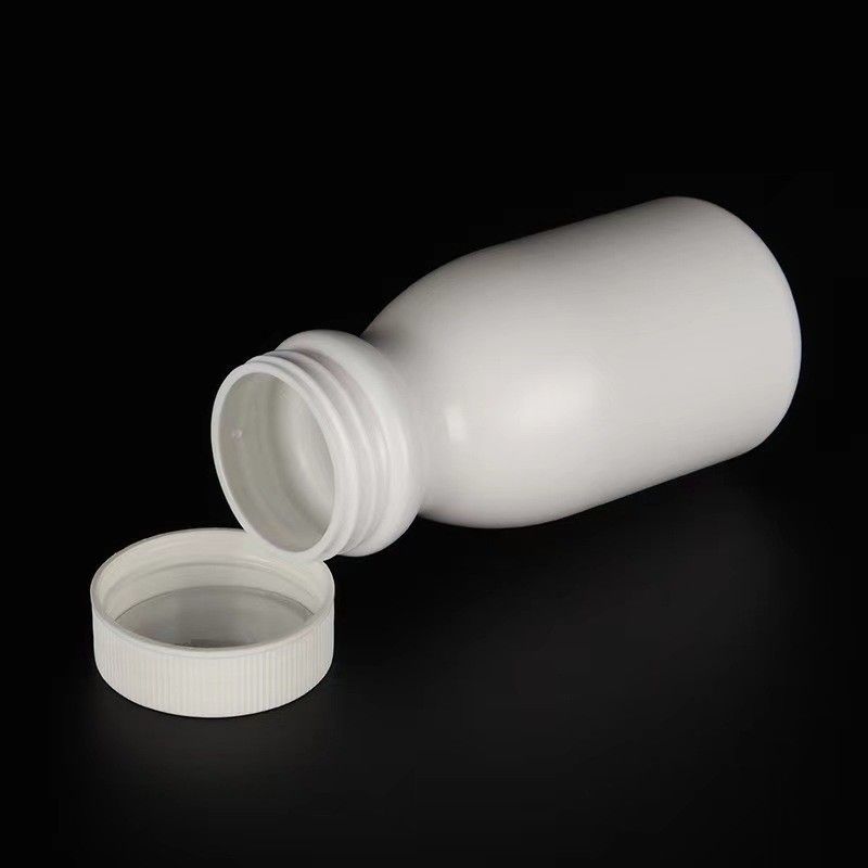 Leerer, breiter Mund 100 ml 150 ml weißer Kunststoff PE Pharmazeutische Pille Kapsel Behälter Medizin Vitamin Medizin Flasche