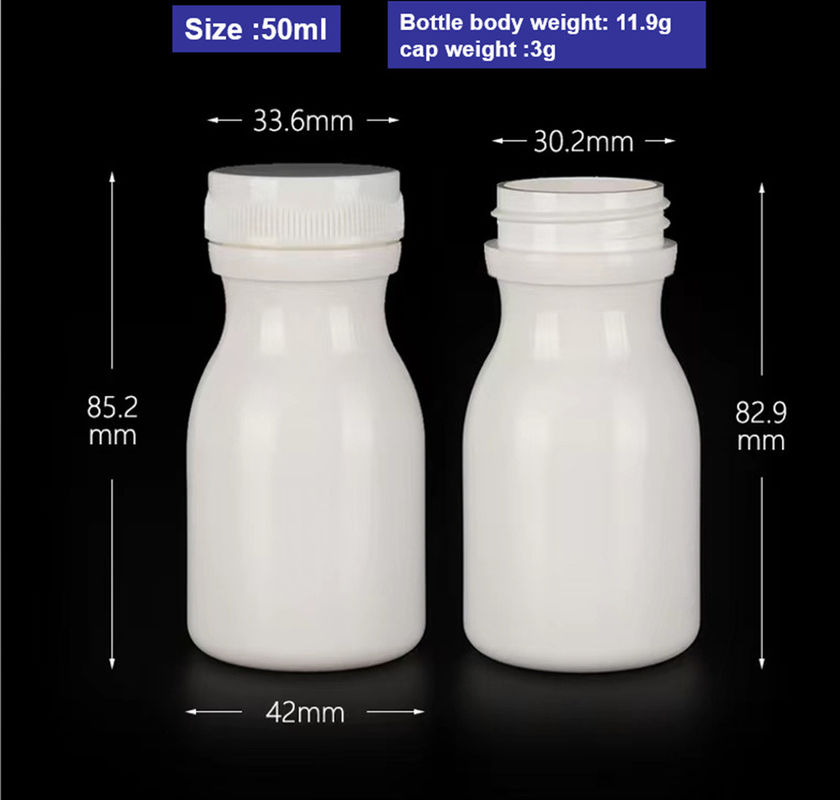 Leerer, breiter Mund 100 ml 150 ml weißer Kunststoff PE Pharmazeutische Pille Kapsel Behälter Medizin Vitamin Medizin Flasche