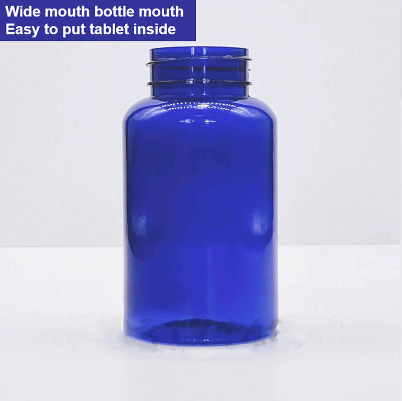 Plastikblaue PET 100 ml Kapsel Pille Flasche mit Silber Schraubenkappe Medizin Vitamin Ergänzung Flasche Behälter