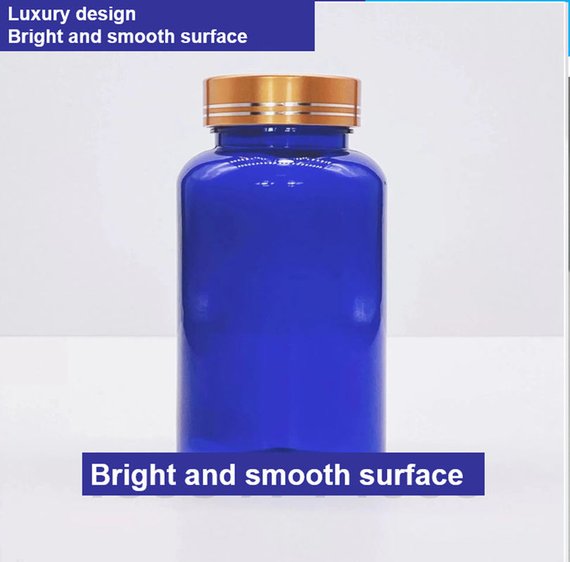 100cc 120cc 150cc Plastikflasche für Pillen Kapseln Transparente Blaue Haustier Wiederauffüllbare Plastikflasche für feste Medikamente