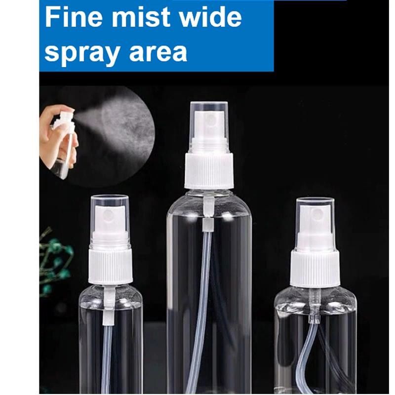 Reisegröße tragbare leere Plastik-Alkohol-PET-Spray-Flasche Handdesinfektionsmittel Weißspray-Pumpe Körper-Plastik-Spray-Flasche
