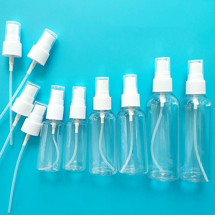 Reisegröße tragbare leere Plastik-Alkohol-PET-Spray-Flasche Handdesinfektionsmittel Weißspray-Pumpe Körper-Plastik-Spray-Flasche