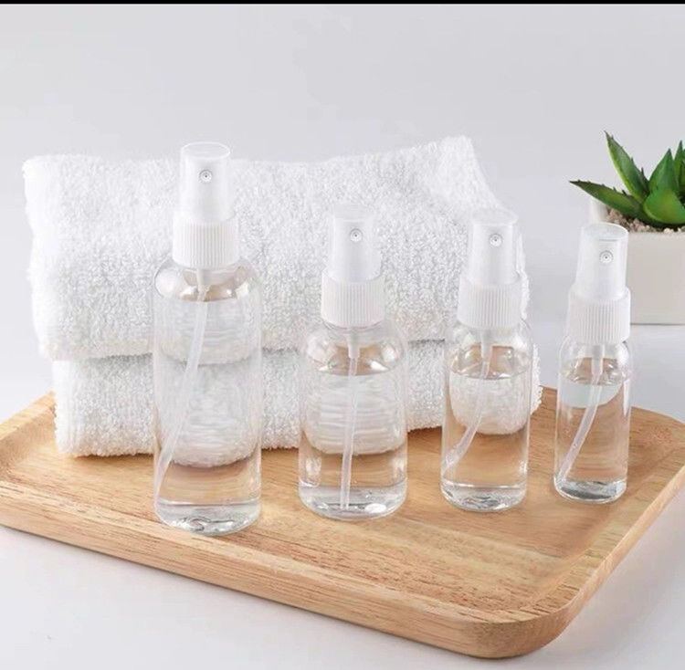 50 ml 60 ml 100 ml PET-klares rundes, individuell angepasstes, nachfüllbares Handdesinfektionsmittel rundes, nachfüllbares kosmetisches PET-Plastik-Sprayflasche