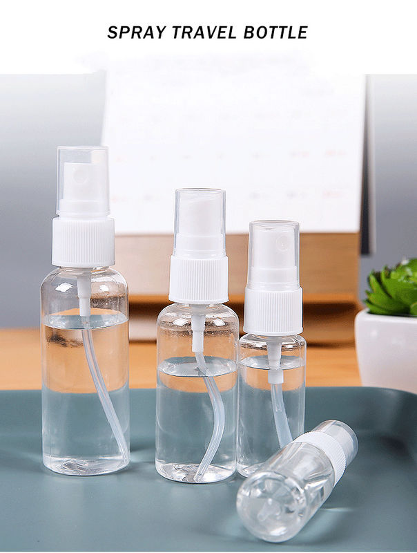 30 ml, 60 ml, 100 ml wiederauffüllbarer Alkohol, klar, transparent, leere Plastikflaschen, PET-Flasche mit Feinschmelzsprühgerät