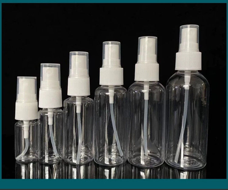 Nachgefüllte leere, weiße, klare, billige, leere, transparente 1 oz, 50 ml, 100 ml, 120 ml, kosmetische PET-Plastiknebelsprays