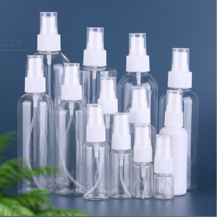 Nachgefüllte leere, weiße, klare, billige, leere, transparente 1 oz, 50 ml, 100 ml, 120 ml, kosmetische PET-Plastiknebelsprays