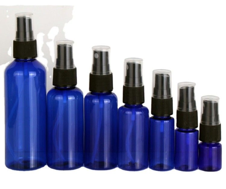 60 ml 120 ml 355 ml blau Kunststoff Handdesinfektionsmittel Hautpflege Shampoo Spray Flasche PET Kosmetik klar Kunststoff Sprayflaschen