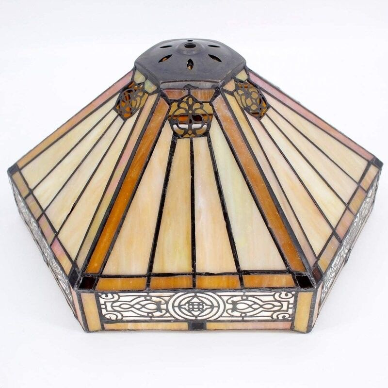 30cm Hexagon Studio Retro Warmes Schlafzimmer Haus Handgefertigte Dekorationslampe Farbkunst Türkisches Glas Luxus-Tischlampe