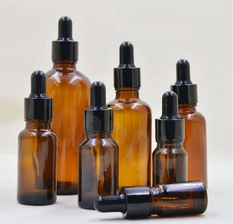 Warmverkauf 5ml 10ml 15ml 30ml 50ml Amber Serum ätherische Ölflaschen Glas Tropffflasche